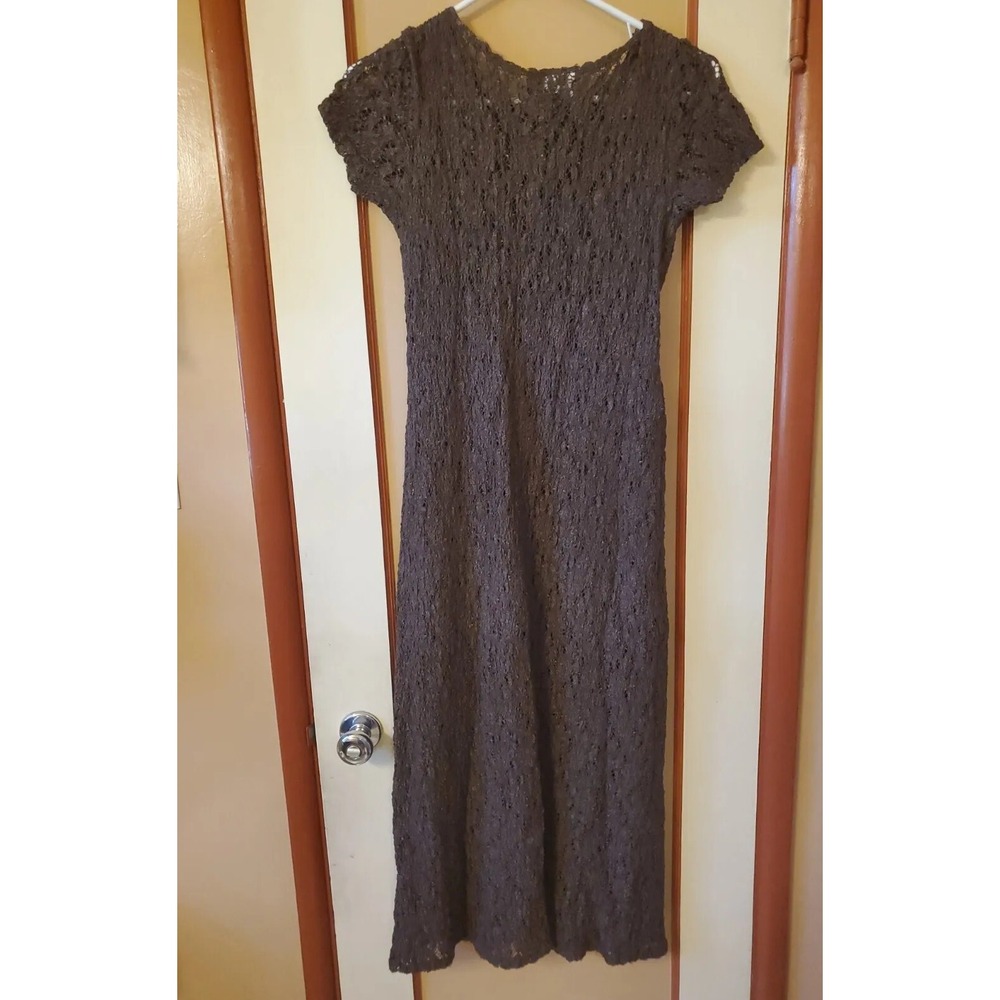Carole Little Full Brown Croche Dress size 4P - Picture 2 of 6